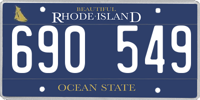 RI license plate 690549