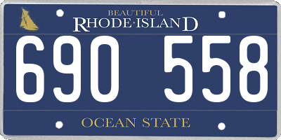 RI license plate 690558