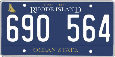 RI license plate 690564