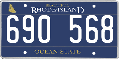 RI license plate 690568
