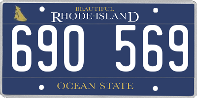RI license plate 690569