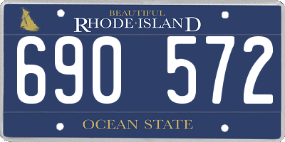 RI license plate 690572