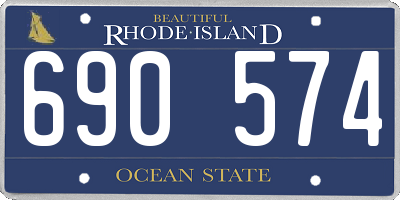 RI license plate 690574