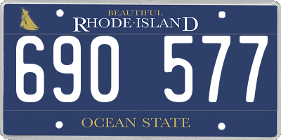 RI license plate 690577