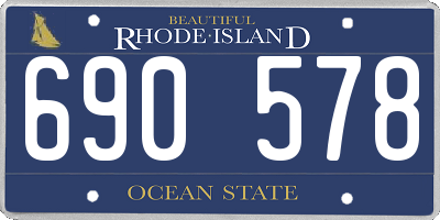 RI license plate 690578