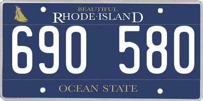 RI license plate 690580