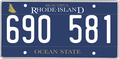 RI license plate 690581