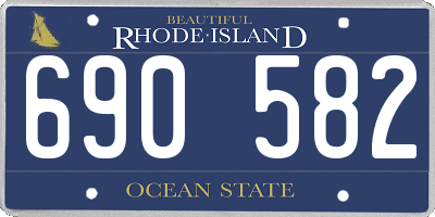 RI license plate 690582