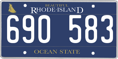 RI license plate 690583