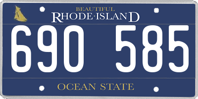 RI license plate 690585