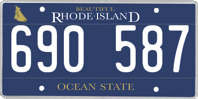 RI license plate 690587