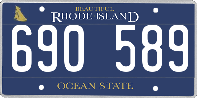 RI license plate 690589