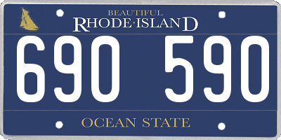 RI license plate 690590