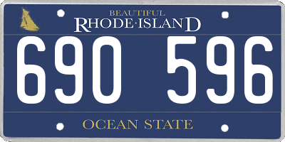 RI license plate 690596