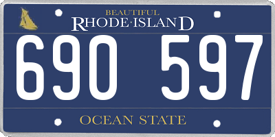 RI license plate 690597