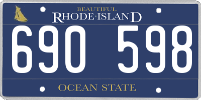 RI license plate 690598