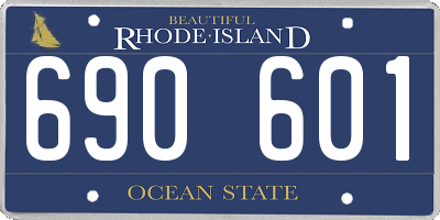 RI license plate 690601