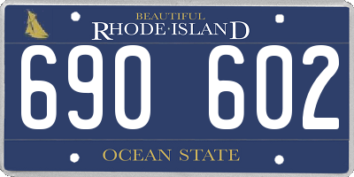 RI license plate 690602