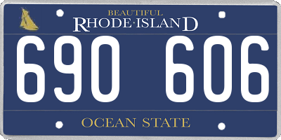 RI license plate 690606