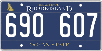 RI license plate 690607
