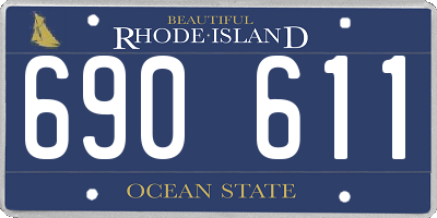 RI license plate 690611