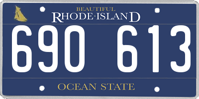 RI license plate 690613