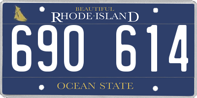 RI license plate 690614
