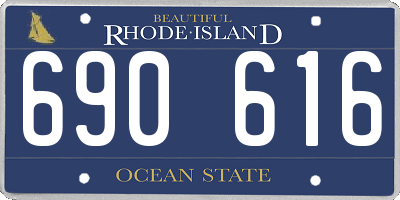 RI license plate 690616