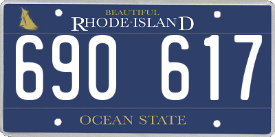 RI license plate 690617