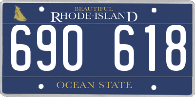 RI license plate 690618