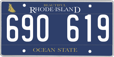 RI license plate 690619