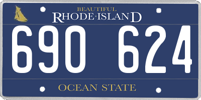 RI license plate 690624