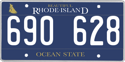 RI license plate 690628