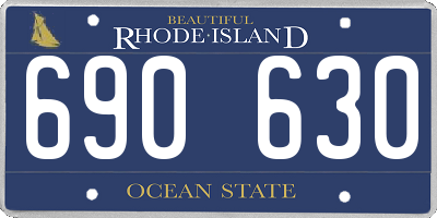 RI license plate 690630