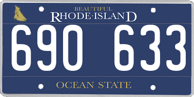 RI license plate 690633