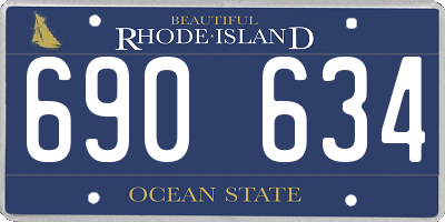 RI license plate 690634