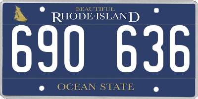RI license plate 690636