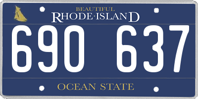 RI license plate 690637