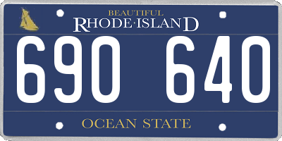 RI license plate 690640
