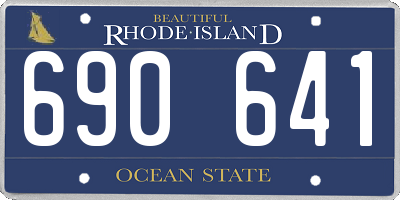 RI license plate 690641