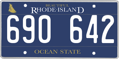 RI license plate 690642