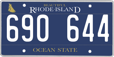 RI license plate 690644