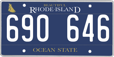 RI license plate 690646