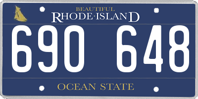 RI license plate 690648