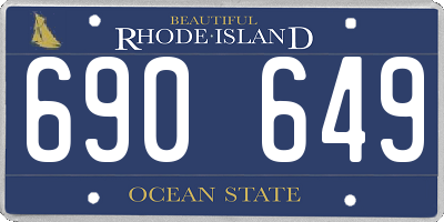 RI license plate 690649