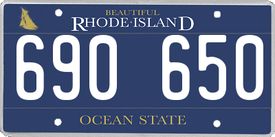 RI license plate 690650