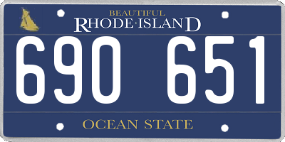 RI license plate 690651