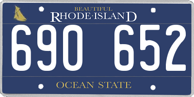 RI license plate 690652