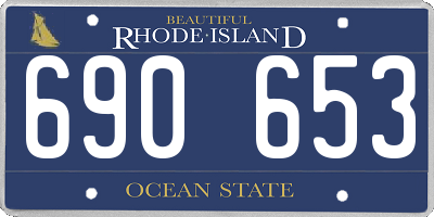 RI license plate 690653