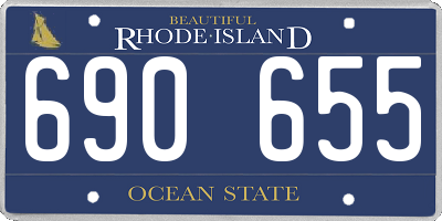 RI license plate 690655